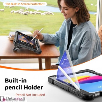 Smūgiams atsparus 360 dėklas su dirželiu (Apple Ipad 10.9 (2022)-Ipad 11 (2025) Smūgiams atsparus 360 dėklas su dirželiu (Apple Ipad 10.9 (2022)-Ipad 11 (2025)